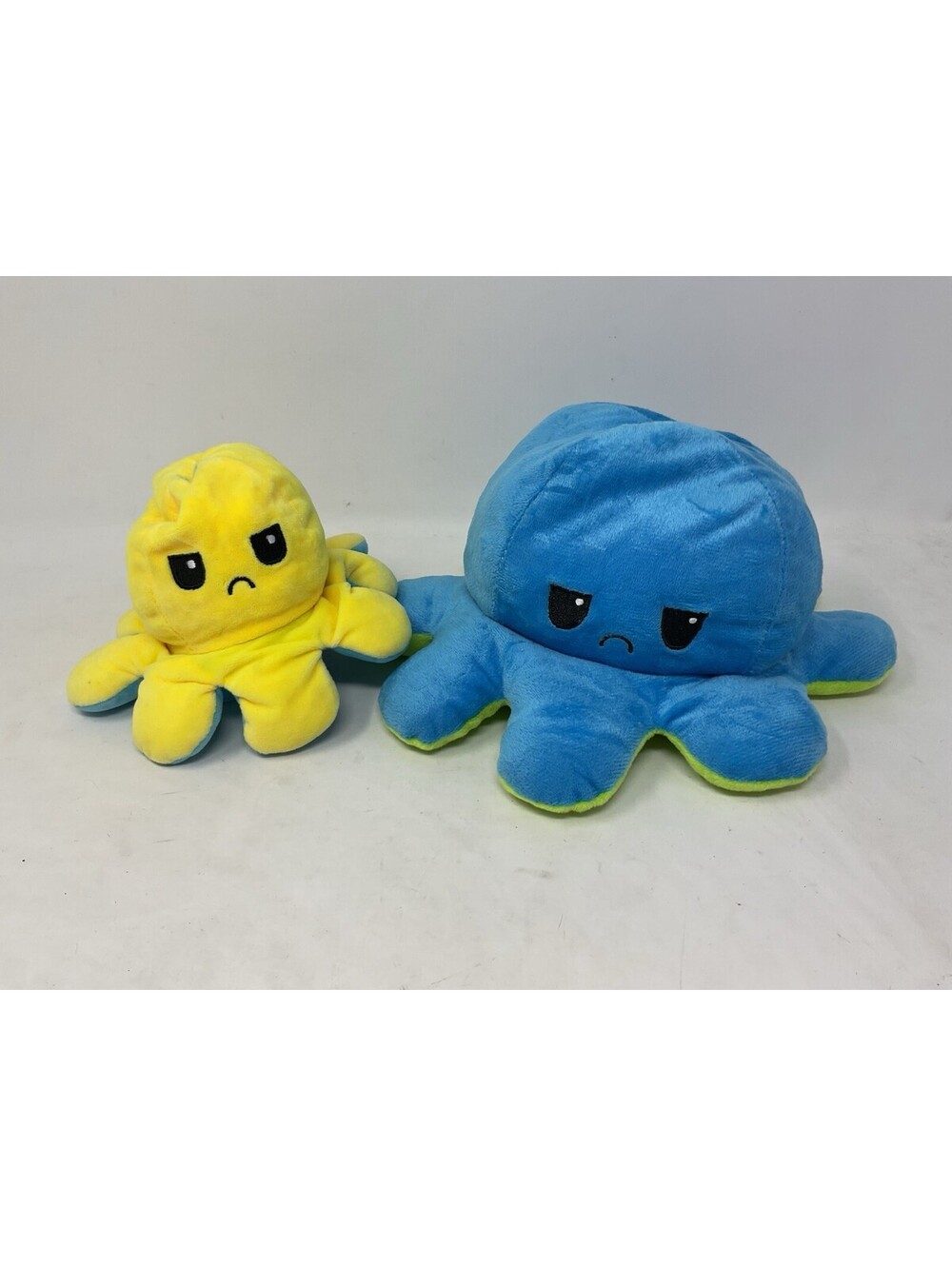Tee Turtle Toy 2 Angry Happy Octopus Reversible 1 Lg 1 Sm Plush Stuffed Animal